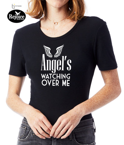 Angels Watching Over Me Short Sleeve Ladies Tee