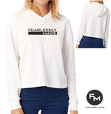 Fearlessly Made Ladies Burnout French Terry Cropped Pullover Hoodie